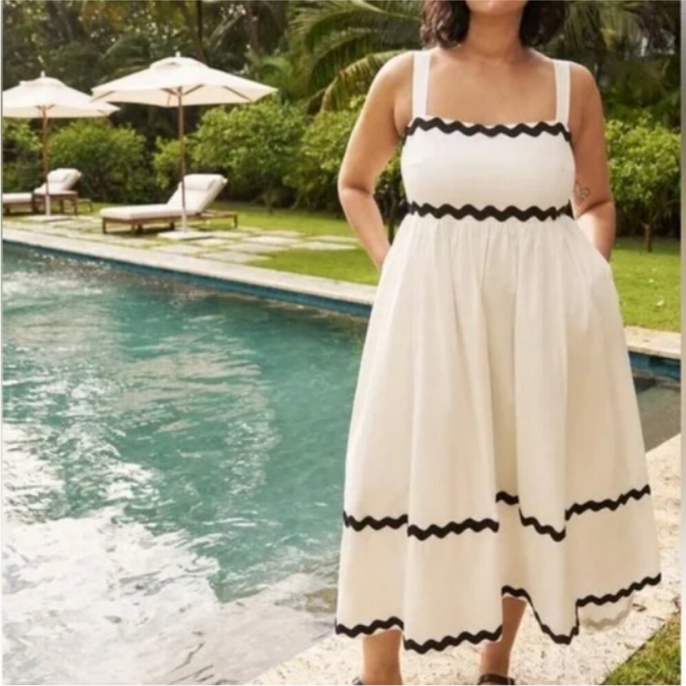 Belle Isle Maxi Babydoll Poplin Dress